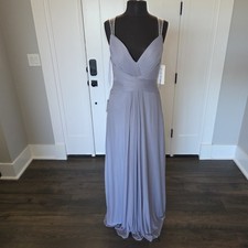 Allure Bridals Sample Dress 14 Wisteria Chiffon Beaded Back Bridesmaid Gown