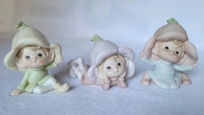 Beautiful Homco Set of 3 Pixie Elves #5615