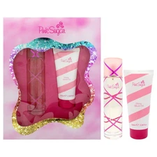 "Pink Sugar by Aquolina for Women - 2 Pc Gift Set 3.4oz EDT Spray, 3.4oz Glossy 