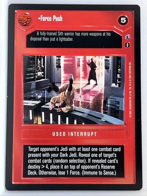 STAR WARS CCG REFLECTIONS III DARK SIDE PREMIUM FORCE PUSH ex