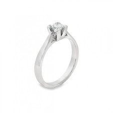 950 Platinum Diamond Engagement Ring - Size J½ - 0.31ct