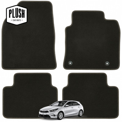 Car Mats for Kia Ceed 2018-2025 Custom Fit Black Floor Mat Set Tailored Cee'd