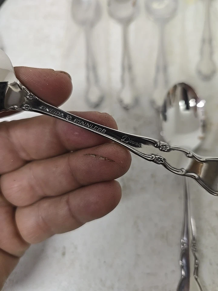 6 cucharas vintage de acero inoxidable Oneida Dover  Foto 3 de 4