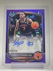 KEYSHAWN HALL 2025-26 BOWMAN CHROME U 1ST PURPLE REFRACTOR AUTO /250 Q3882