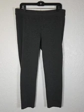 Philosophy Women's Ash Gray Stretch Mid Rise Tapered Cropped Leggings Yoga Sz XL