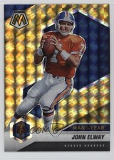 2021 Panini Mosaic Man of the Year Reactive Yellow Prizm John Elway #279 HOF