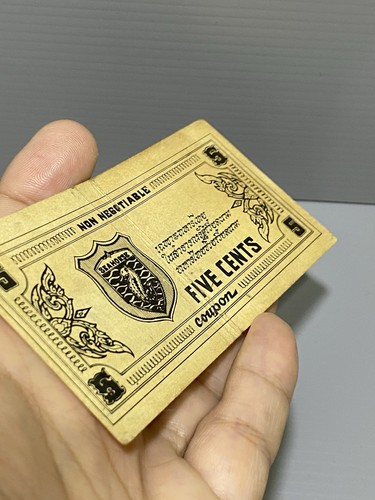Thai Army Coupon 5 Cents Thailand Vietnam War USA Military Payment Certificate F - Picture 11 of 18