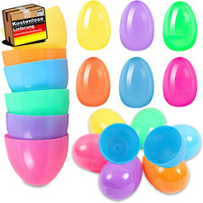 Bunte Ostereier XXL zum Befüllen Kinder, 24 Stück, kindersicher, 6 Farben