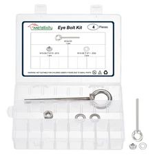 Shoulder Eye Bolt with Washers & Nuts (M10x120mm) 1Set, 316 Stainless Steel