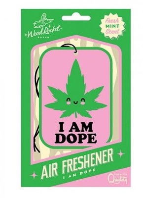 Wood Rocket Air Freshener I Am Dope Fresh Mint Scent, New