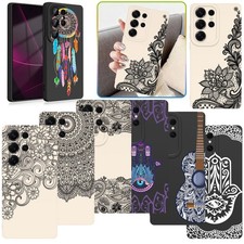 Retro Pattern Cover Hard Phone Case For Samsung Galaxy S26 S25 Ultra A54 A36 A35