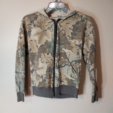 VTG Camo Youth Boys Large Full Zip Up Jacket  A Little Hard To Zip 