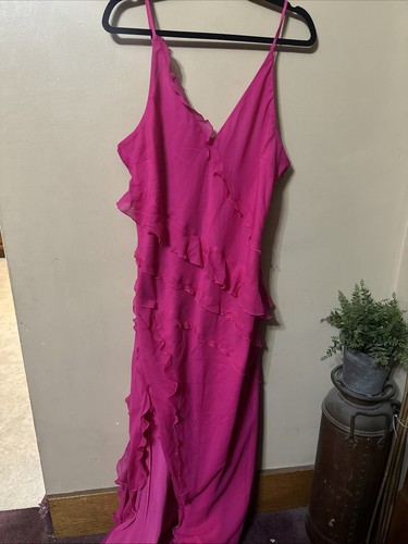 Maxi abito donna Abercrombie & Fitch con volant nuovo con etichetta XL bellissimo! Q22 - Foto 1 di 10