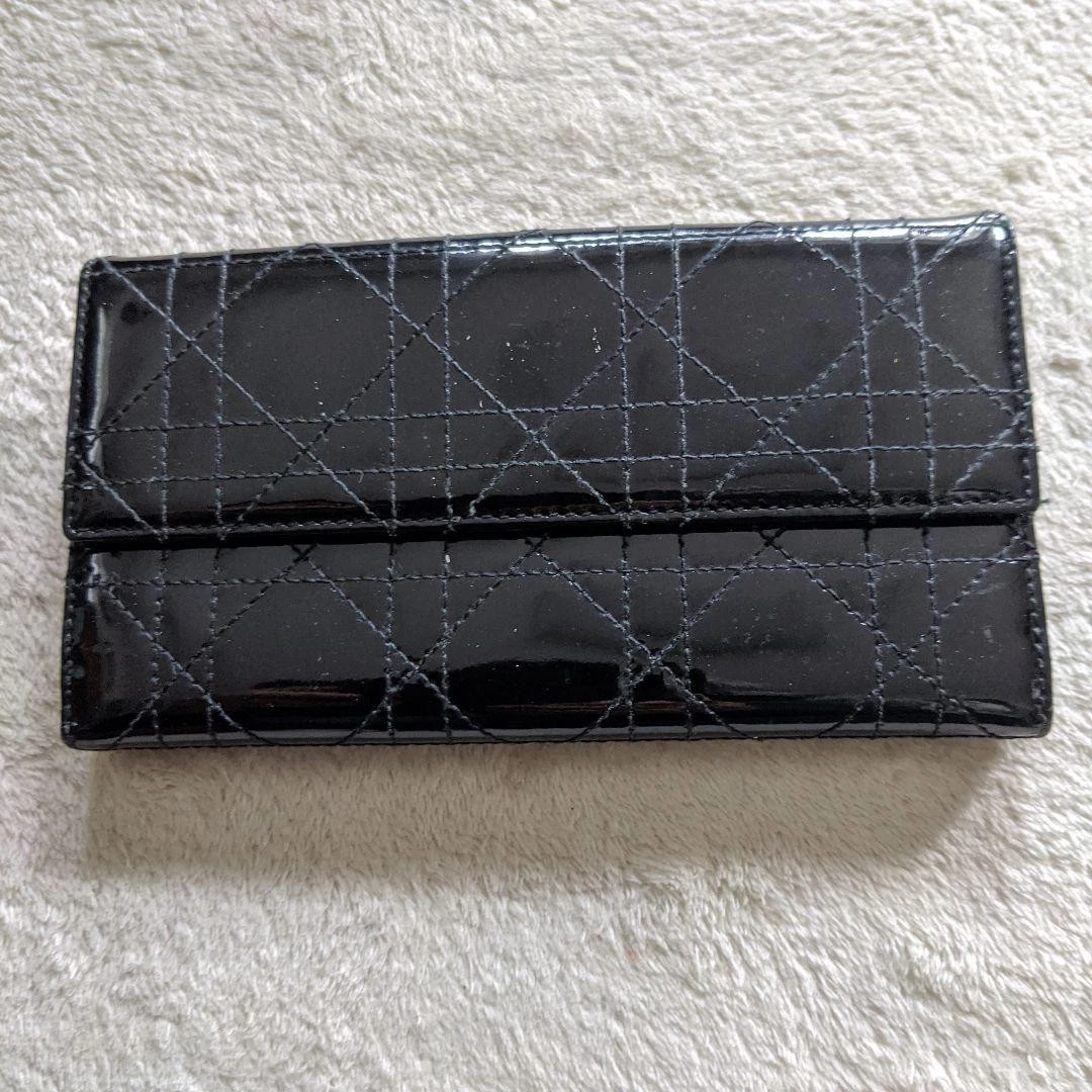 Portefeuille long Christian Dior deux volets noir