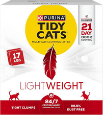 Purina Tidy Cats Lightweight 24/7 Performance Odor Control, Multi-Cat, Clumping,