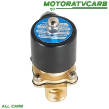 ALL-CARB Brass Electric Solenoid Valve 12V DC 1/2" NPT Water Air Gas Viton NC