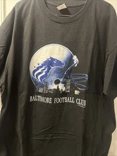 Baltimore Stallions Vintage CFL  90s Football Shirt Size XXL skyline big logo