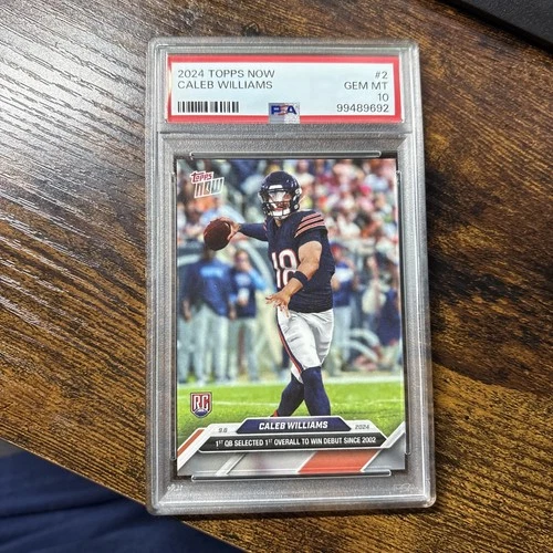 2024 TOPPS NOW #2 CALEB WILLIAMS ROOKIE RC PSA 10