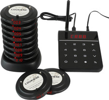 Pagers for Restaurants, Restaurant Paging System, Waterproof Mute Keypad, Vibrat