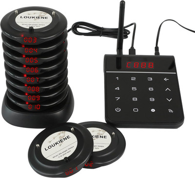 Pagers for Restaurants, Restaurant Paging System, Waterproof Mute Keypad, Vibrat