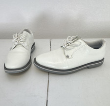 G/FORE Men  s Leather Spikeless Golf Shoes White US 10 EU 43