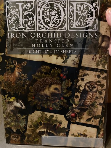 Transfert Crimson Velvet IOD (Iron Orchid Designs) - Holiday 2024 Édition Retirée - Neuf