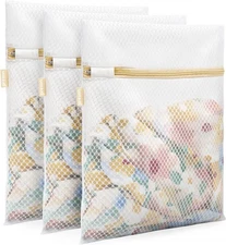 Mesh Laundry Bags, Washing Machine Wash Bags, Reusable Durable Mesh Wash Bag 3PK
