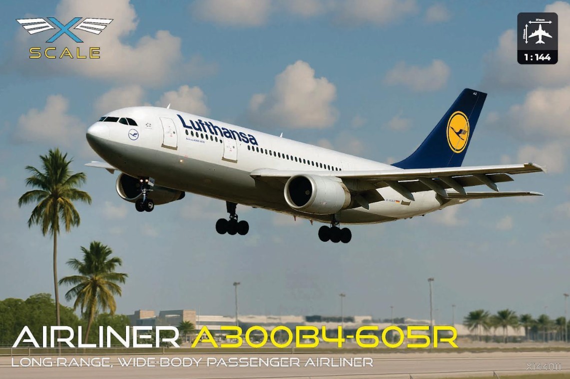 X-Scale 144011 1:144 A300B4-605 LufthansaLong-range wide-body