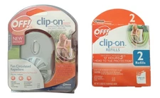 OFF! Clip-On Mosquito Repellent Fan + 2-Pack Refills SC Johnson New