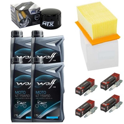 Luftfilter Zündkerzen Ölfilter 4L Öl Wartung Set für BMW R 1200 HP2 K25 2005-11