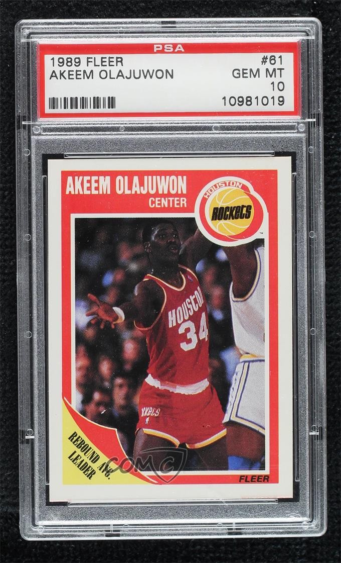 1989-90 Fleer Hakeem Olajuwon #61 PSA 10 GEM MT HOF 1z1