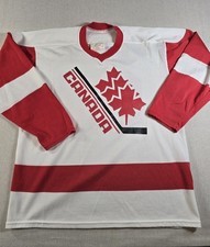Vintage 1980s Cooper Team Canada Hockey Jersey  Large Canadian Willis #84