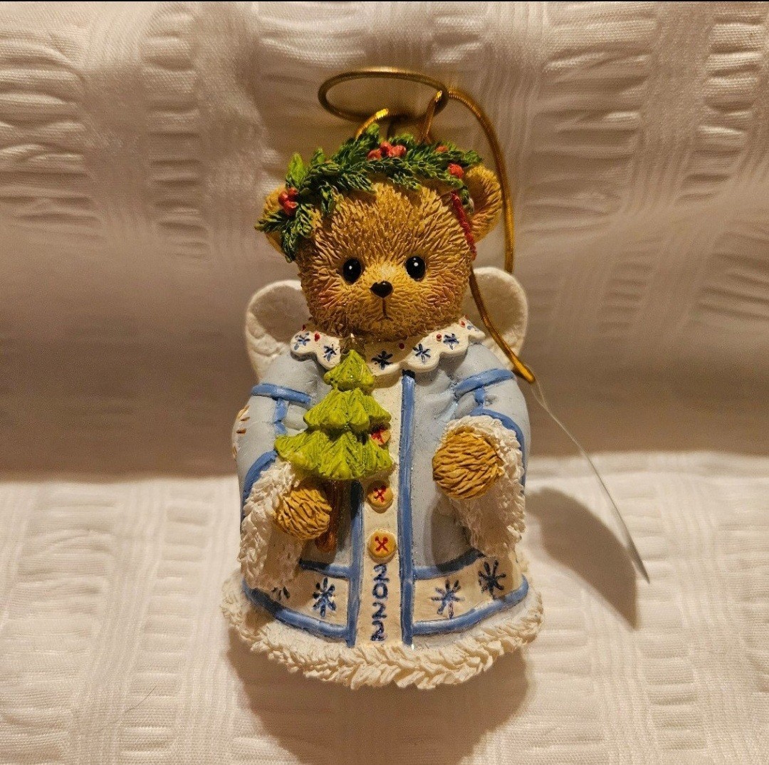 2022 Cherished Teddies Angel Bell Christmas Ornament by Enesco