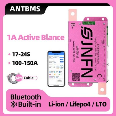 ANT Smart Active Balance BMS 17S-24S 48V 84V 150A BT CAN RS485 LiFePO4 Li-ion