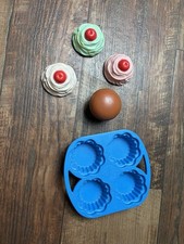 Vtg 1987 Fisher Price Cupcakes Frosting Tray 2151 Fun with Food Incomplete