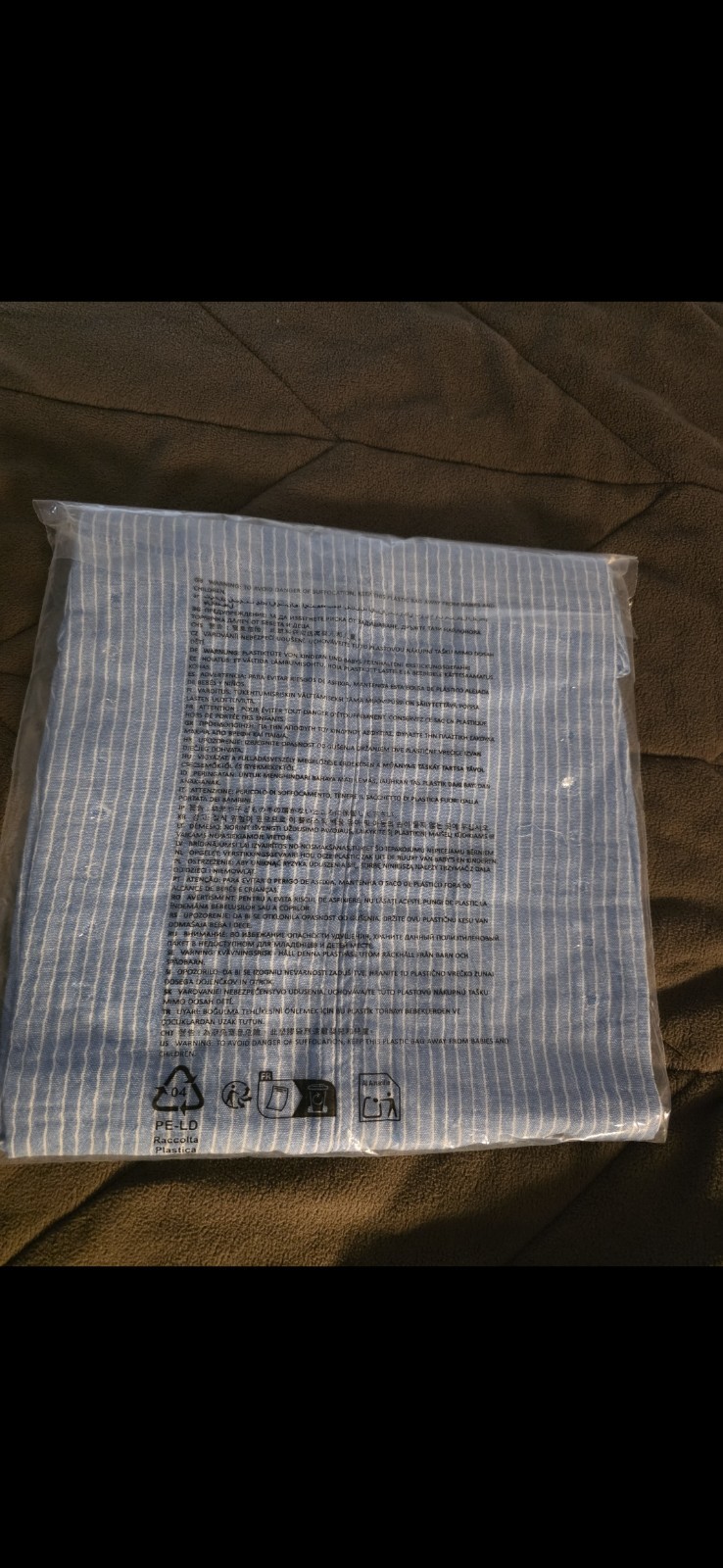 H & M SEALED! NWT! Cotton Muslin Blouse in Striped Blue. Sz Sm. R2S!! thumbnail 10