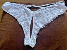 Sexy Slip overt wei&szlig;  Gr. 5  XL   Spitze neu