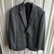Lauren Ralph Lauren Gray Herringbone Sport Coat Blazer 42R Classic Fit