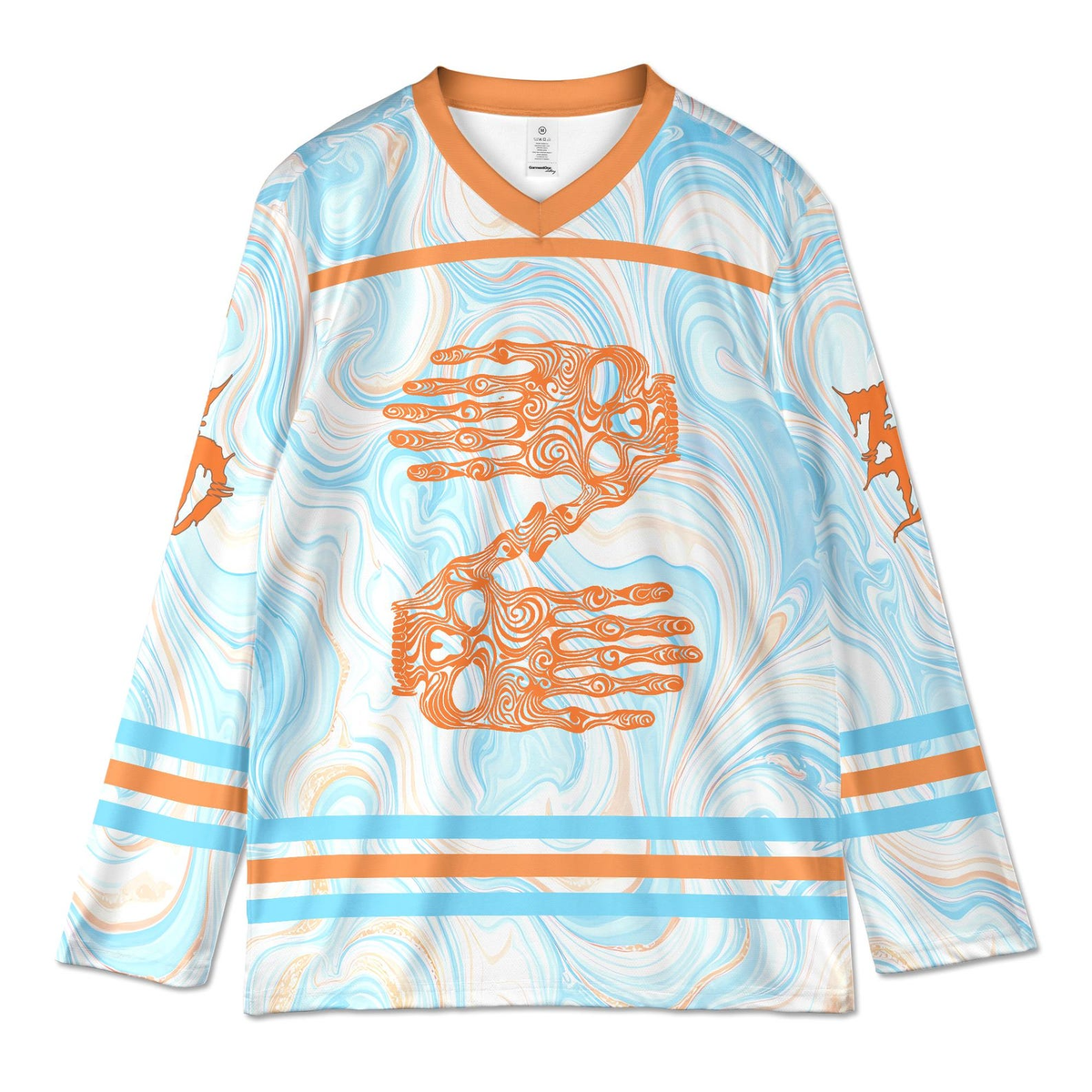 Zeds Dead Rave Jersey, Skeleton Hand Hockey Shirt, Trippy Edm