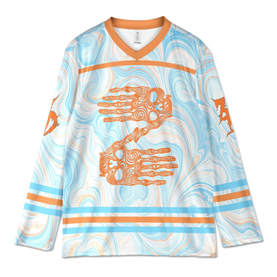 Zeds Dead Rave Jersey, Skeleton Hand Hockey Shirt, Trippy Edm