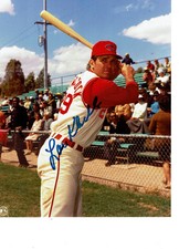 1960's Cleveland Indians LOU KLIMCHOCK autographed 8x10 color action  photo