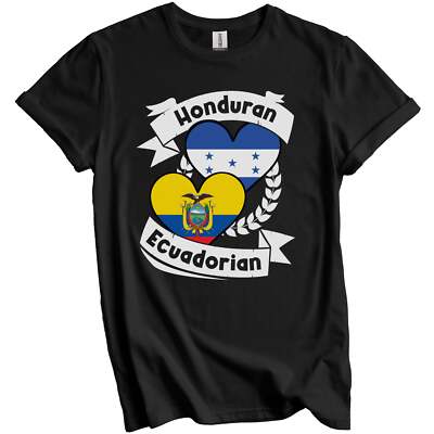 Honduran Ecuadorian Heart Flags Honduras Ecuador T-Shirt