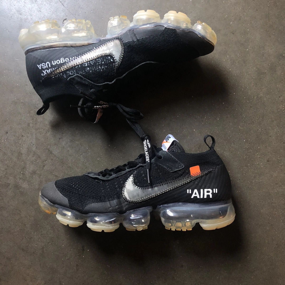 Men&#039;s 2018 Nike VaporMax X Off-White Black Total Crimson Sz 9 (AA3831-002) | eBay