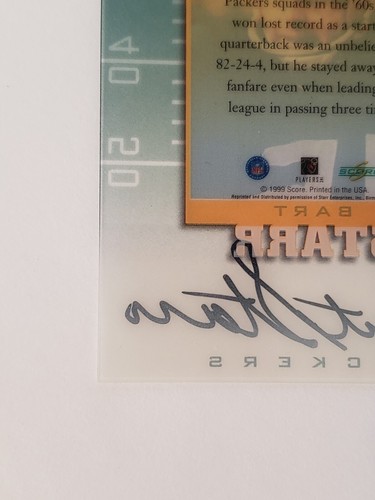 Score Supplemental Bart Starr Inscriptions 1999 autógrafo automático Green Bay Packers - Imagen 16 de 19