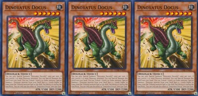 3x Dinovatus Docus | LEDE-EN030 | Common | 1st Ed | NM | YuGiOh
