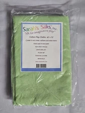 Sarah's Silks Cotton Play Cloths - Solid Green 42" x 72" Hand-Dyed in the USA