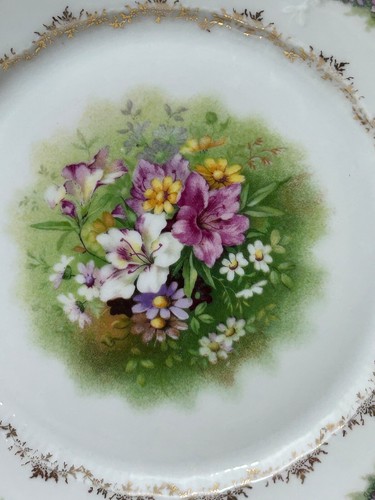 C T Altwasser Carl Tielsch C.T. Germany 8-3/8" Scalloped Plate Dish Flowers - Picture 7 of 7