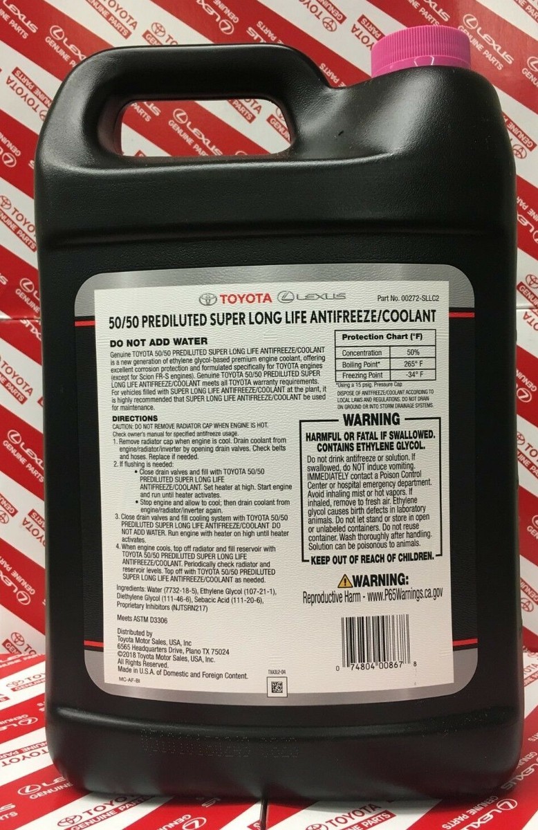 GENUINE TOYOTA SUPER LONG LIFE PINK ANTIFREEZE OEM 00272