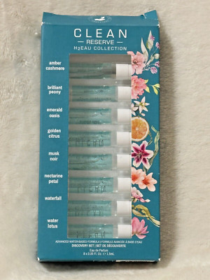 Clean Reserve - Discovery Set of 8 Unisex Samples - H2Eau Collection - NIB!