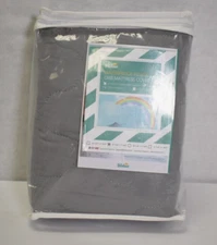 Biloban Waterproof Fitted Mini Crib Mattress Cover 27" x 39" w 5" Skirt Gray